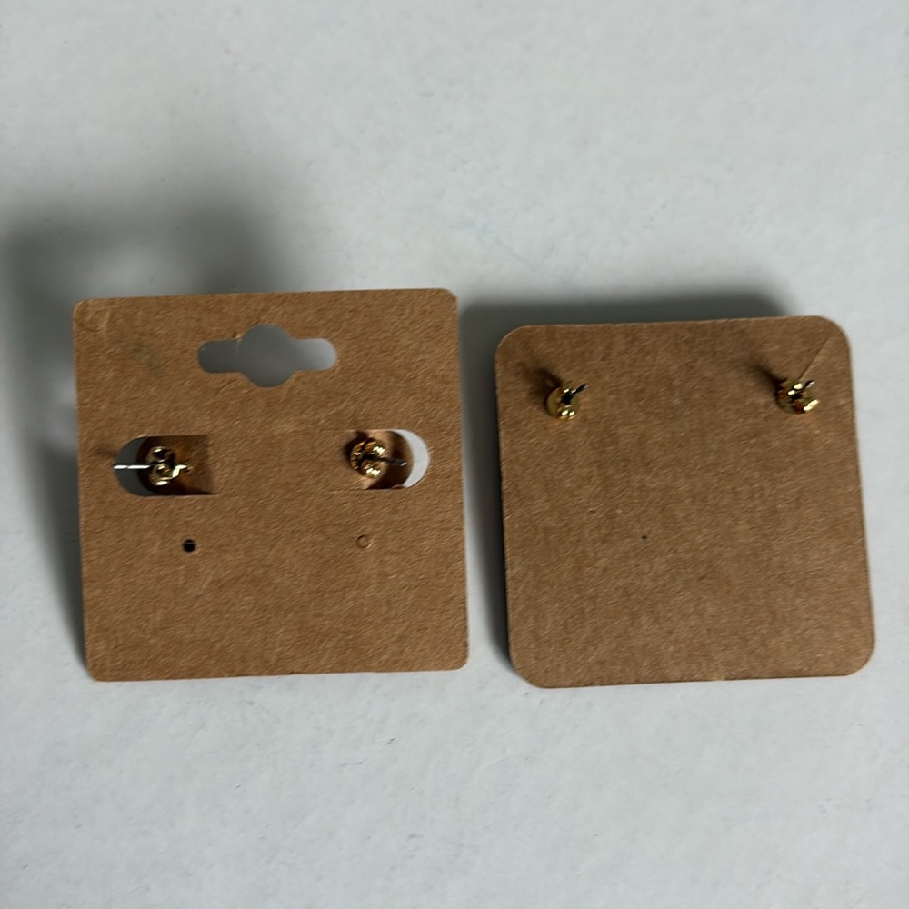 Lot of 2x EUC [Coach] Crystal Earrings, Lemon Charm Huggie & Signature Studs - Picture 10 of 12